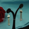 925 sterling silver plated tassel heart dangle earrings jewelry silver