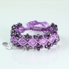 adjustable drawstring wrap bracelets crystal beads beaded adjustable macrame bracelet design C