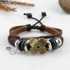 adjustable flower alloy genuine leather bracelets design B