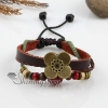 adjustable flower alloy genuine leather bracelets design C