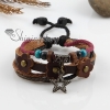 adjustable flower alloy genuine leather bracelets design E