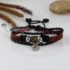 adjustable key genuine leather charm bracelets unisex design B