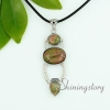 amethyst glass opal jade rose quartz agate semi precious stone necklaces with pendants openwork teardrop design G
