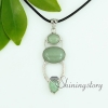 amethyst glass opal jade rose quartz agate semi precious stone necklaces with pendants openwork teardrop design H