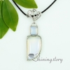 amethyst rose quartz agate glass opal jade semi precious stone necklaces with pendants openwork oblong knife design C
