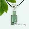 amethyst rose quartz agate glass opal jade semi precious stone necklaces with pendants openwork oblong knife design G