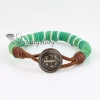 anchor snap wrap bracelets genuine leather design A
