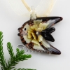 angel fish flower inside murano glass neckalce pendants jewelry light brown
