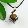 ball and leaf rose quartz tiger's eye amethyst glass opal jade silver plated natural stone pendants for necklaces design C