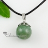 ball glass opal agate amethyst jade tigereye rose quartz semi precious stone necklaces pendants design D