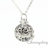 ball openwork aromatherapy necklace diffuser necklaces wholesale diffuser necklaces diffuser pendant necklaces metal volcanic stone design A