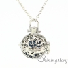 ball openwork aromatherapy necklace diffuser necklaces wholesale diffuser necklaces diffuser pendant necklaces metal volcanic stone design E
