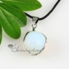 ball rose quartz glass opal jade natural semi precious stone necklaces pendants design D