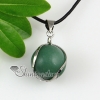 ball rose quartz glass opal jade natural semi precious stone necklaces pendants design F