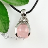 ball rose quartz natural stone silver filled brass natural stone pendants for necklaces design A