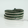 beaded leather wrap bracelets wristbands bracelets triple crystal layers bracelet design B