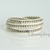 beaded leather wrap bracelets wristbands bracelets triple crystal layers bracelet design F