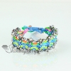 best friend drawstring wrap bracelets crystal beaded crystal beads macrame bracelet design J