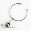 bird cage openwork metal volcanic stone perfume pendants aromatherapy bracelet locket charm bracelets design A