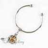 bird cage openwork metal volcanic stone perfume pendants aromatherapy bracelet locket charm bracelets design D