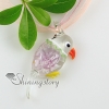 bird flowers inside itailian lampwork murano glass necklaces pendants design E