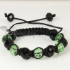 black alternating macrame crystal beads bracelets jewelry design B