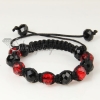 black alternating macrame crystal beads bracelets jewelry design A