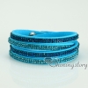 bling bling crystal rhinestone double layer wrap slake bracelets multi color design A