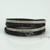 bling bling crystal rhinestone double layer wrap slake bracelets multi color design B