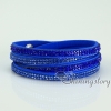 bling bling crystal rhinestone double layer wrap slake bracelets multi color design C