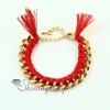 brazil best friend bracelets cotton cord gold snake chain woven bracelet jewelry design A