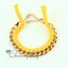 brazil best friend bracelets cotton cord gold snake chain woven bracelet jewelry design B