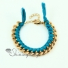 brazil best friend bracelets cotton cord gold snake chain woven bracelet jewelry design G