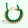 brazil best friend bracelets cotton cord gold snake chain woven bracelet jewelry design H