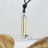 bullet genuine leather metal stainless steel necklaces with pendants design B