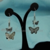 butterfly 925 sterling silver plated dangle earrings jewelry silver