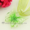 butterfly flower lampwork murano glass necklaces pendants jewelry green