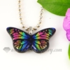 butterfly handmade dichroic glass necklaces pendants jewelry design D