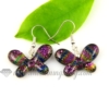 butterfly handmade murano dichroic glass earrings jewelry design A