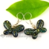 butterfly handmade murano dichroic glass earrings jewelry design B