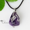 butterfly openwork semi precious stone amethyst necklaces pendants jewelry design A