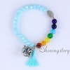 chakra bracelet with tassel locket bracelet 7 chakra healing jewelry tree of life jewelry meditation beads design D
