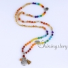 chakra necklace 108 mala bead necklace 7 chakra bead necklaces meditation spiritual yoga jewelry wholesale yoga necklaces design A