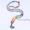 chakra necklace 108 mala bead necklace 7 chakra bead necklaces meditation spiritual yoga jewelry wholesale yoga necklaces design B