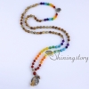 chakra necklace 108 mala bead necklace 7 chakra bead necklaces meditation spiritual yoga jewelry wholesale yoga necklaces design G