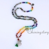 chakra necklace 108 mala bead necklace 7 chakra bead necklaces meditation spiritual yoga jewelry wholesale yoga necklaces design H