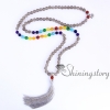 chakra necklace 108 prayer beads seven chakra crystal necklaces healing stone necklace spiritual jewelry design B