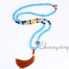 chakra necklace 108 prayer beads seven chakra crystal necklaces healing stone necklace spiritual jewelry design C