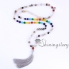 chakra necklace 108 prayer beads seven chakra crystal necklaces healing stone necklace spiritual jewelry design D