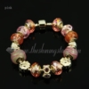 charms bracelets with murano glass crystal rhinestone beads pink